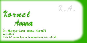 kornel amma business card