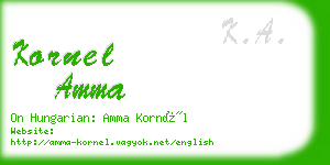 kornel amma business card